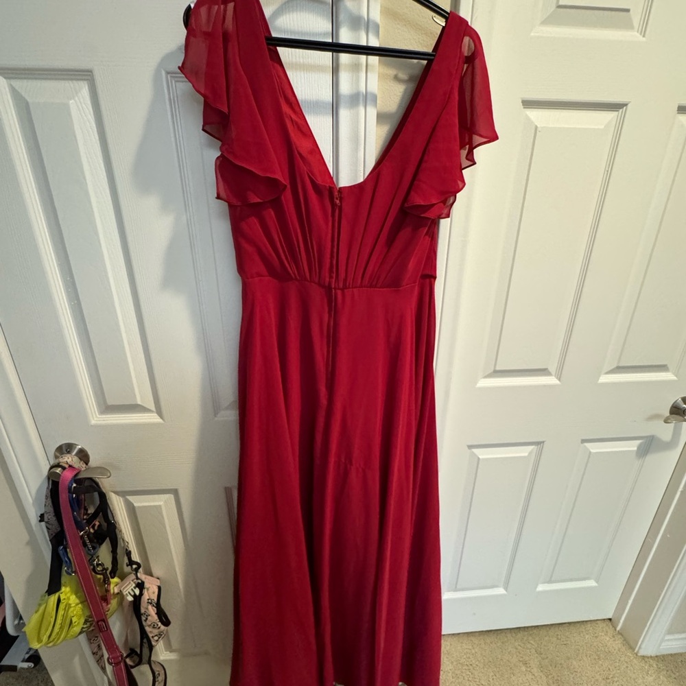 Elegant Scarlet Evening Gown
